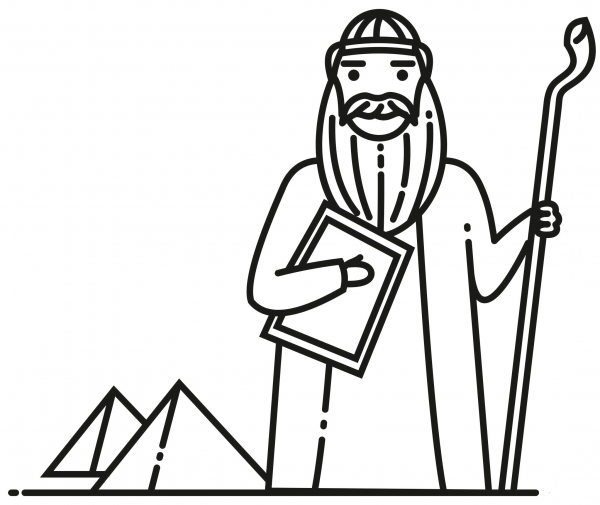 Moses coloring page image