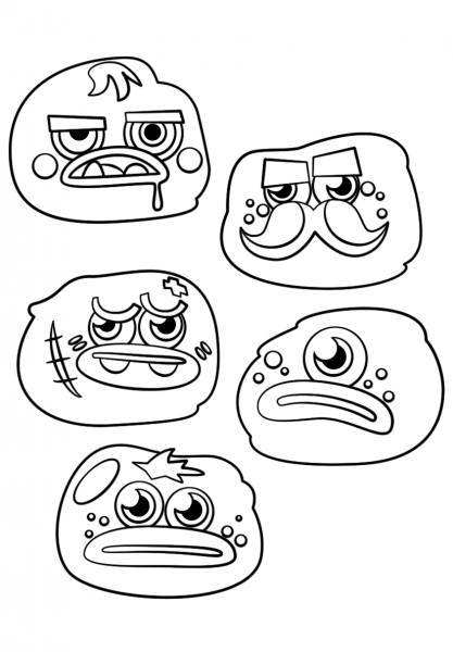 Moshi Monsters Glumps coloring page image