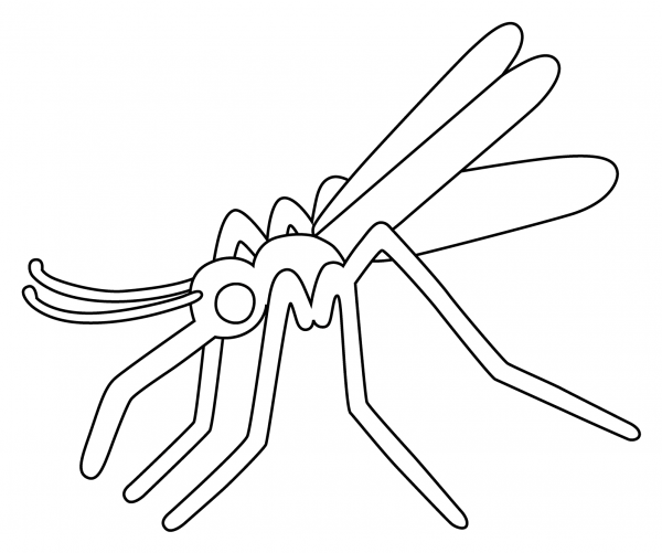 Mosquito Emoji coloring page image