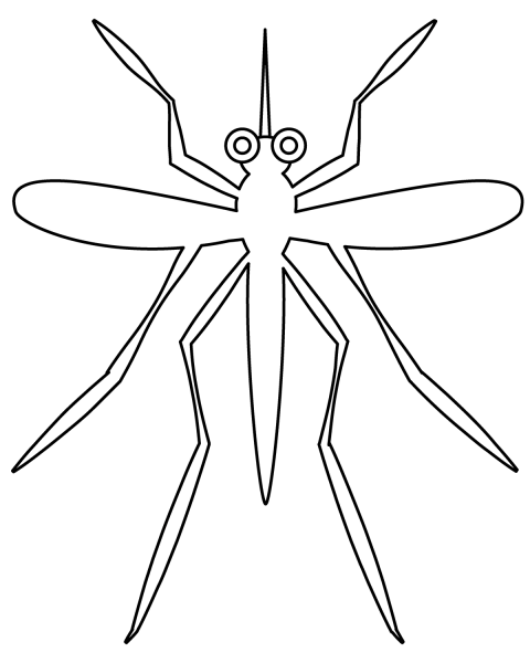 Mosquito Emoji coloring page image