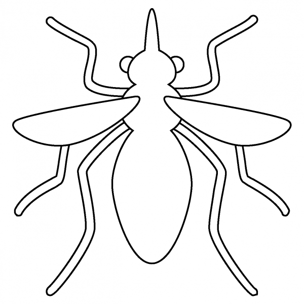 Mosquito Emoji coloring page image
