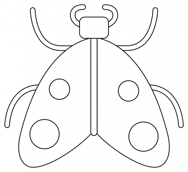 Moth coloring page image