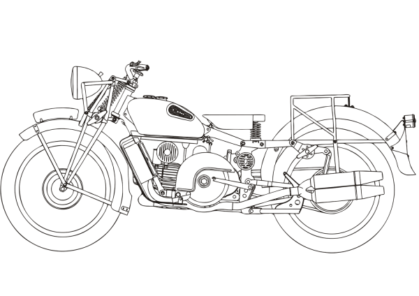Moto Guzzi Alice coloring page image
