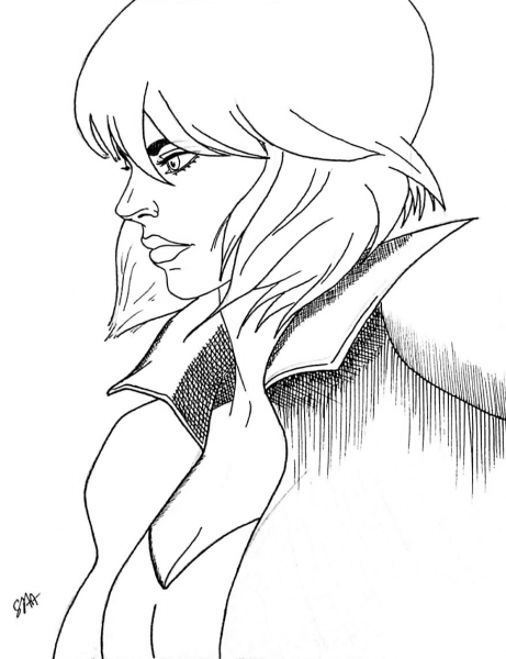 Motoko Kusanagi coloring page image