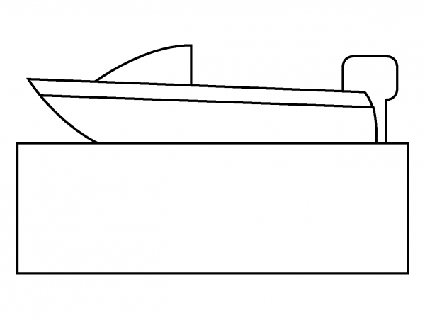 Motor Boat Emoji coloring page image