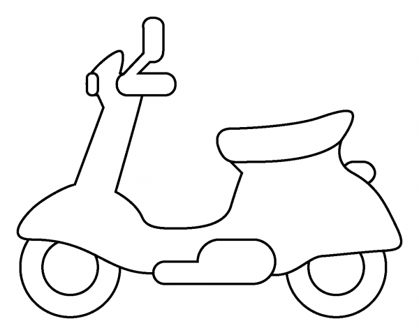 Motor Scooter Emoji coloring page image