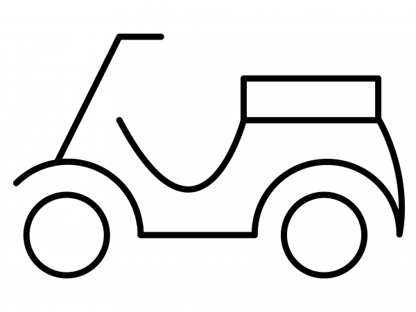 Motor Scooter Emoji coloring page image