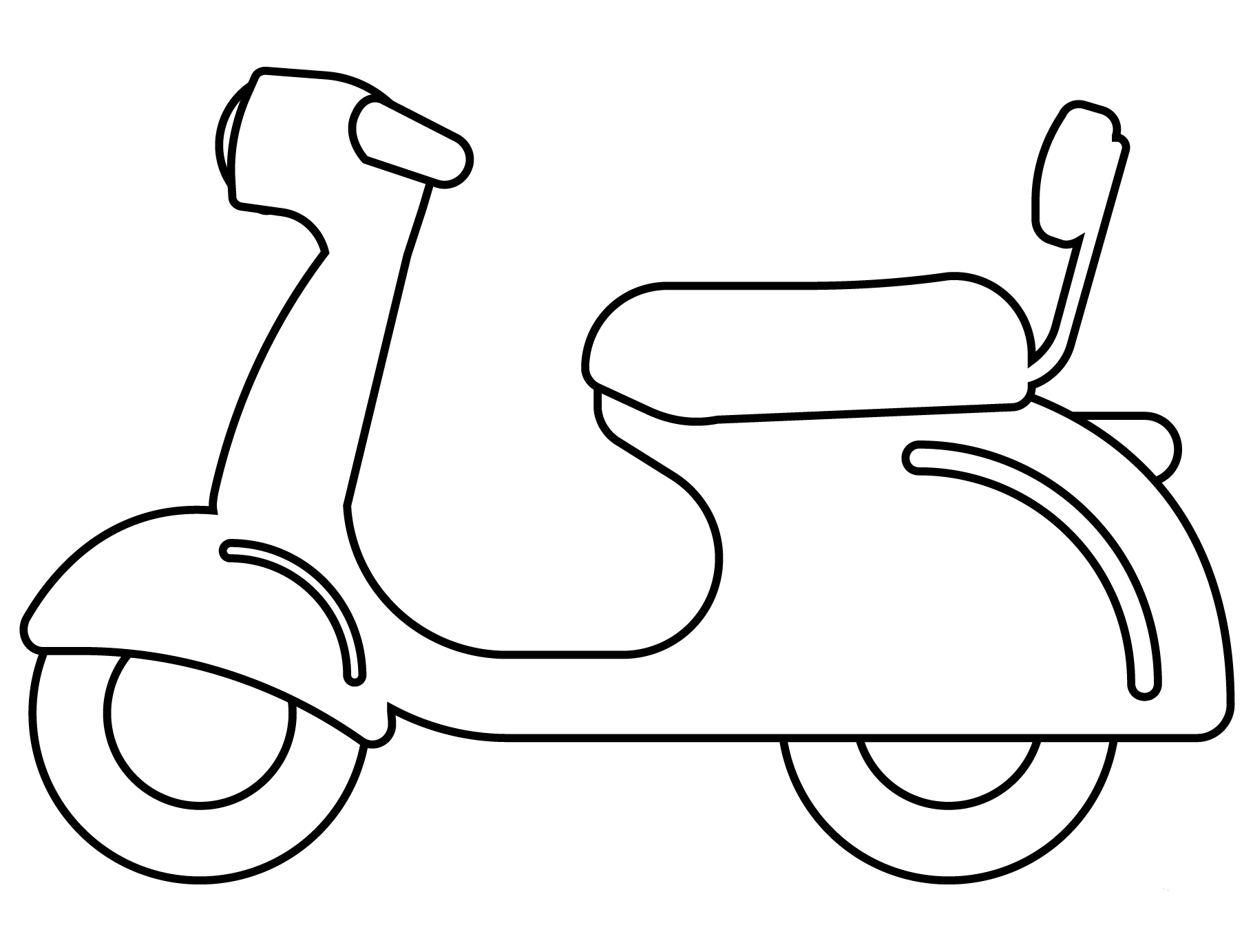 Motor Scooter Emoji coloring page - ColouringPages