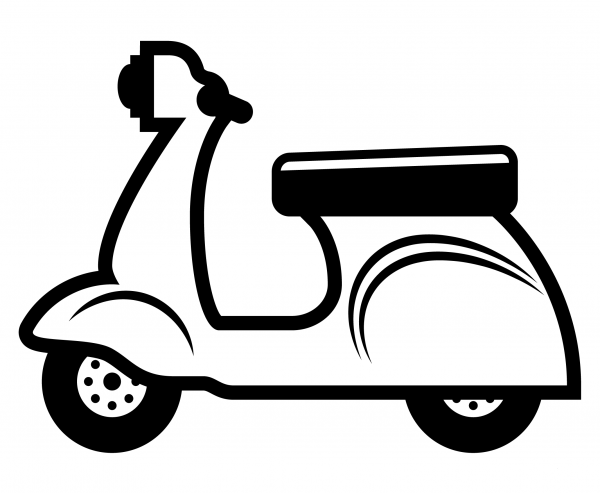 Motor Scooter Emoji coloring page image