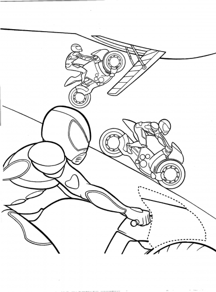 Motorbikers  coloring page image