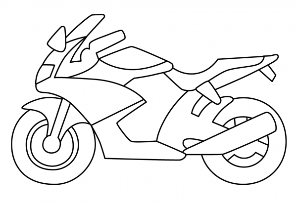 Motorcycle Emoji coloring page image