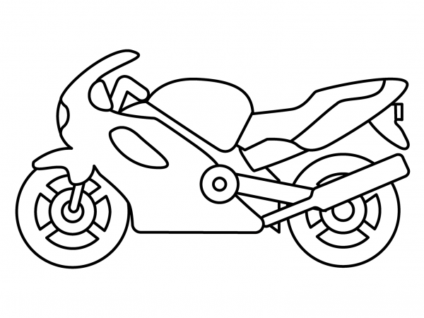 Motorcycle Emoji coloring page image