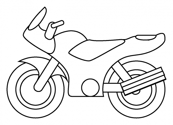 Motorcycle Emoji coloring page image