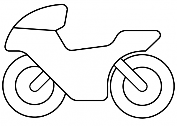 Motorcycle Emoji coloring page image