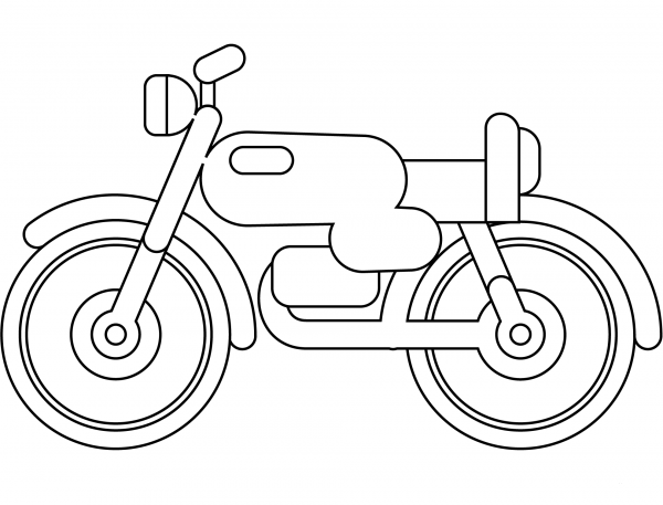 Motorcycle Emoji coloring page image
