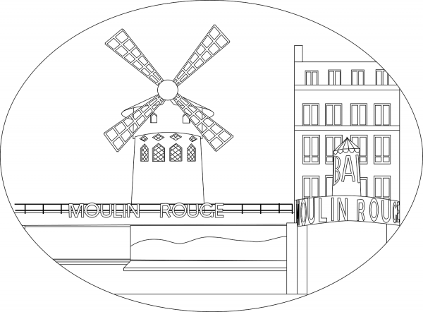 Moulin Rouge coloring page image
