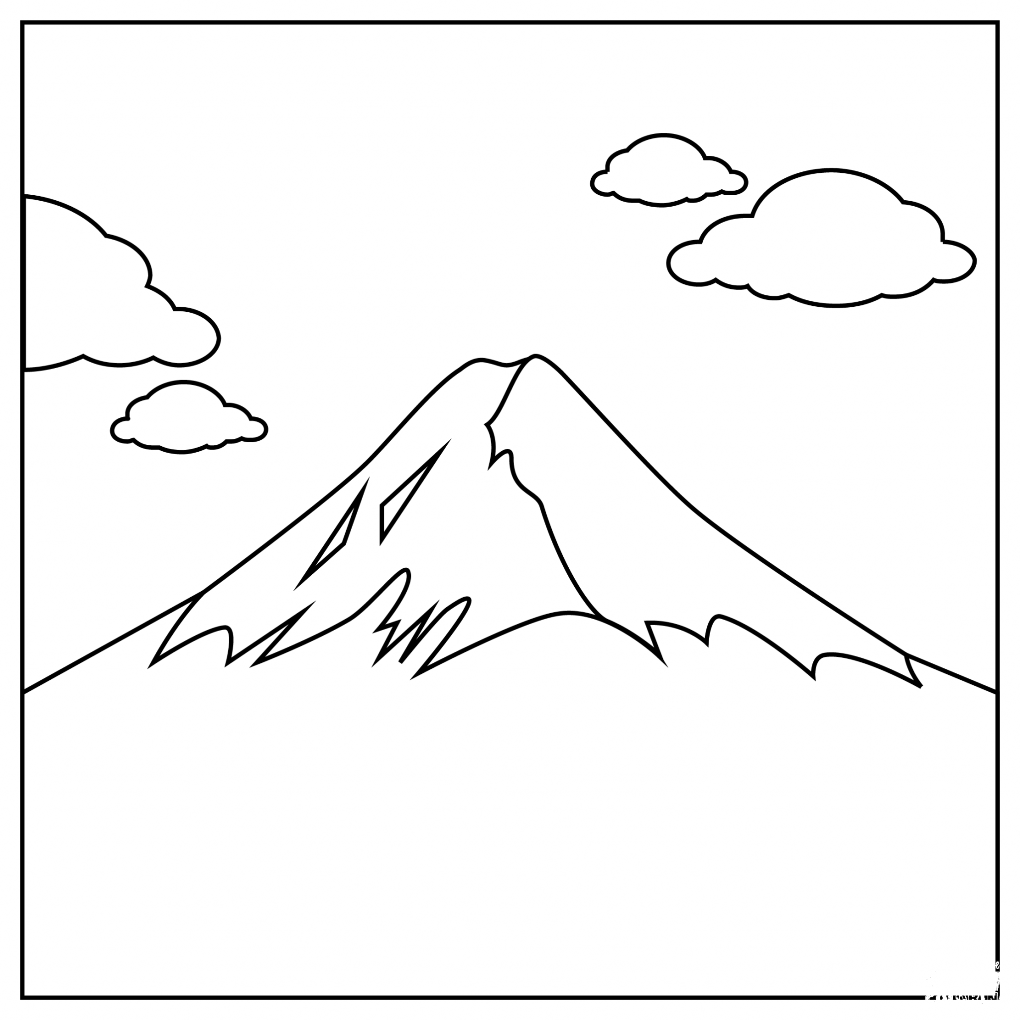Mount Fuji Coloring Page Colouringpages