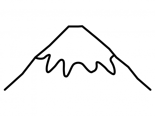 Mount Fuji Emoji coloring page image