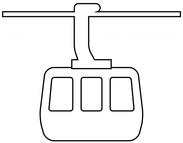 Mountain Cableway Emoji coloring page image