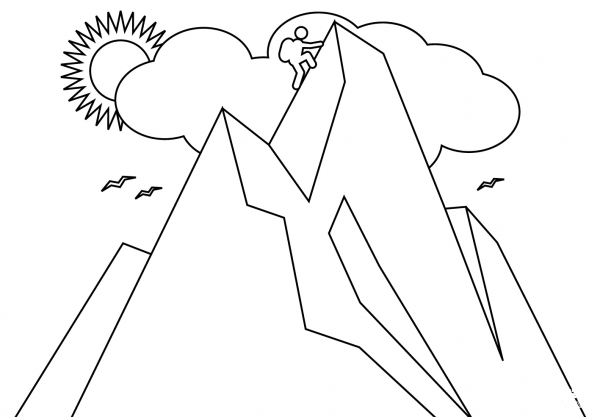 Mountain Climber coloring page - ColouringPages
