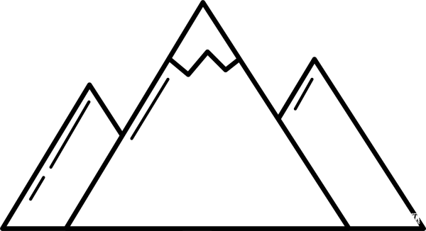 Mountain coloring page image