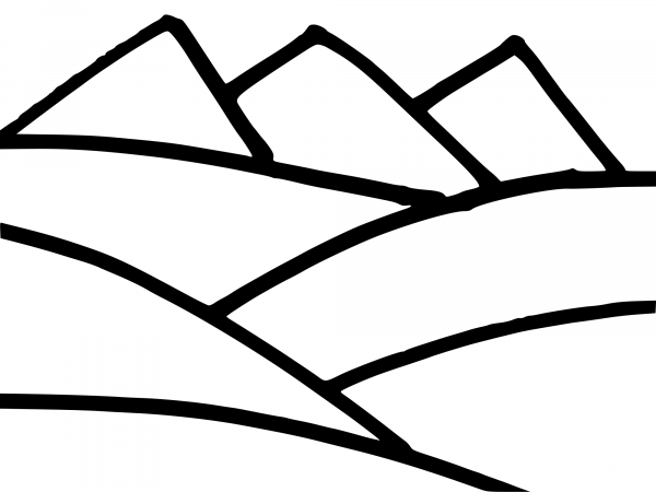 Mountain Outlines Simpler coloring page image