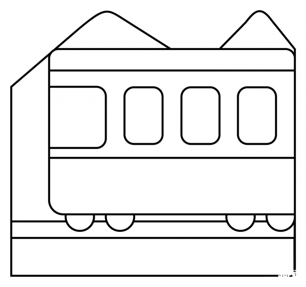 Mountain Railway Emoji coloring page image