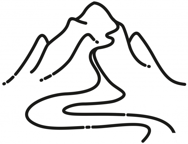 Mountain Stream coloring page image
