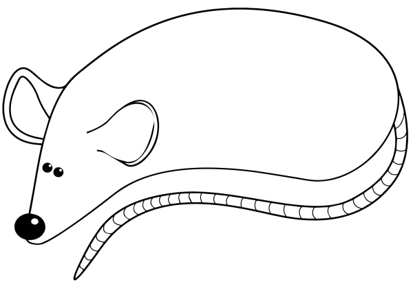 Mouse coloring page image