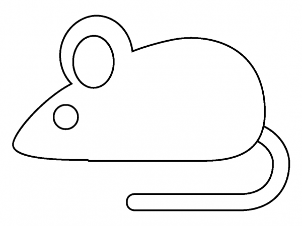 Mouse Emoji coloring page image