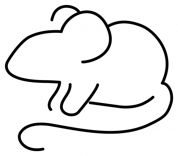 Mouse Emoji coloring page image