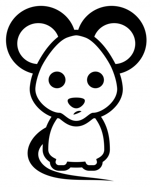 Mouse Emoji coloring page image