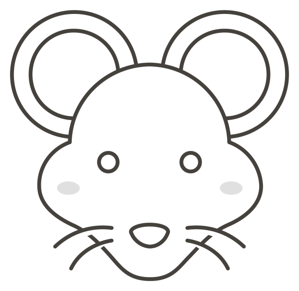 Mouse Face coloring page image