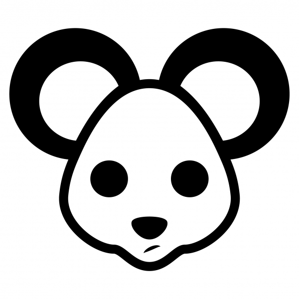 Mouse Face Emoji coloring page image