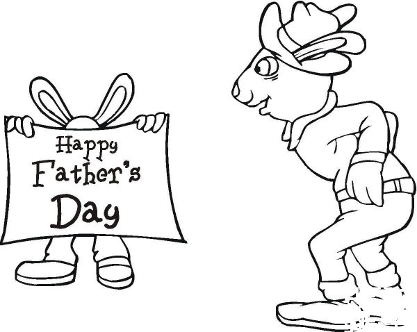 Mouse Family Celebrates Father’s Day  coloring page image