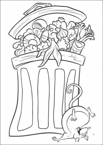 Mouse Is Having Fun  coloring page image