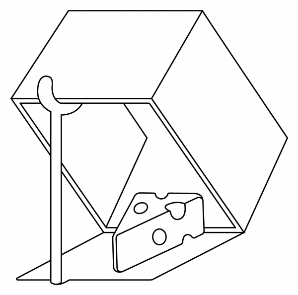 Mouse Trap Emoji coloring page image