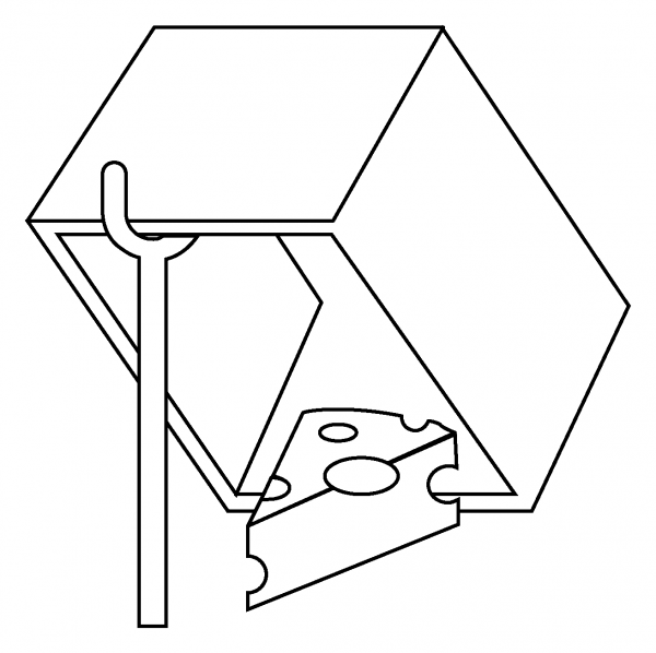 Mouse Trap Emoji coloring page image