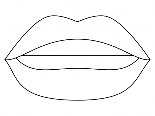 Mouth coloring page image