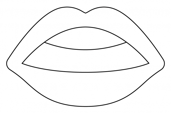 Mouth Emoji coloring page image