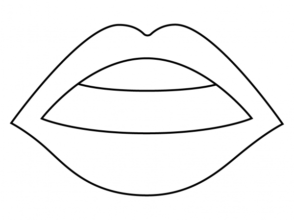 Mouth Emoji coloring page image