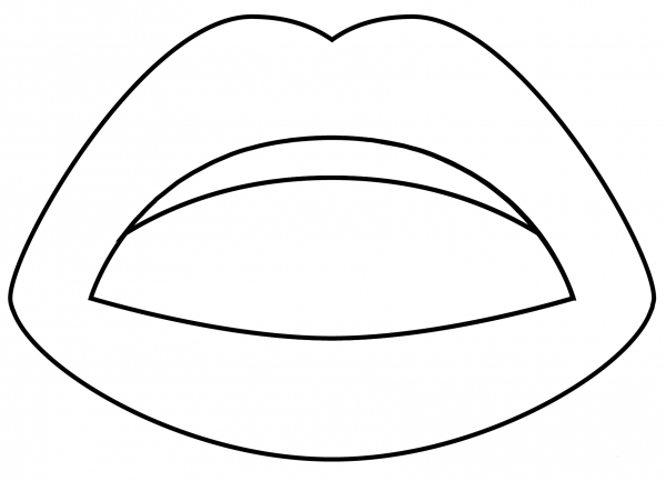 Mouth Emoji coloring page image
