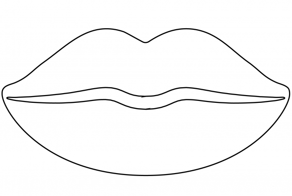Mouth Emoji coloring page image