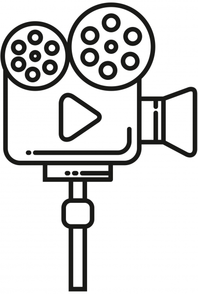 Movie Camera coloring page image