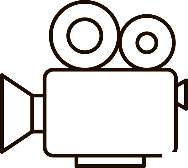 Movie Camera coloring page image