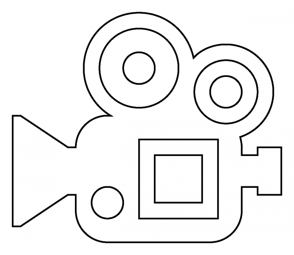 Movie Camera Emoji coloring page image