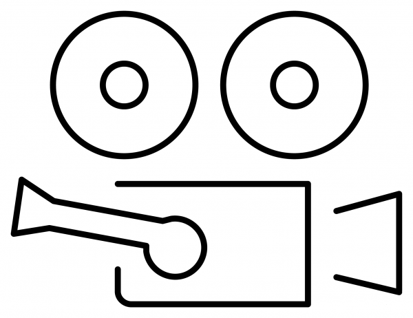 Movie Camera Emoji coloring page image