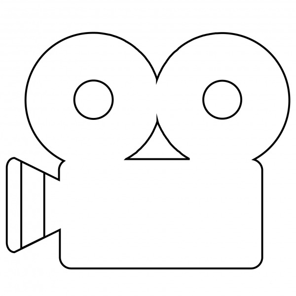 Movie Camera Emoji coloring page image