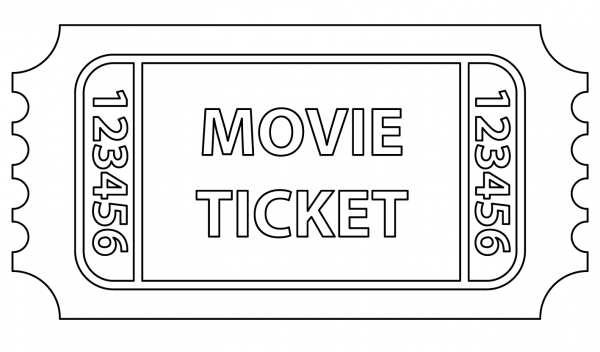 Movie Ticket coloring page image