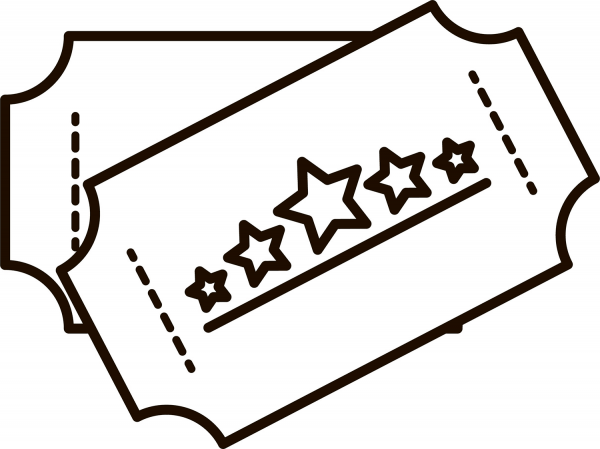 Movie Ticket coloring page image